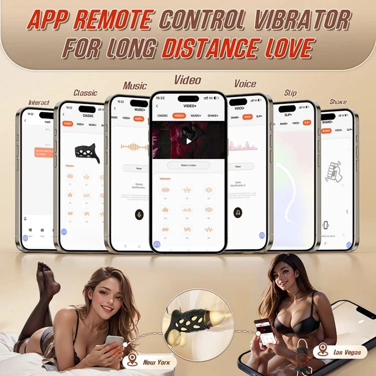 10 Powerful Vibration App Male Delayed Ejaculation Cock Ring for Men Masturbation