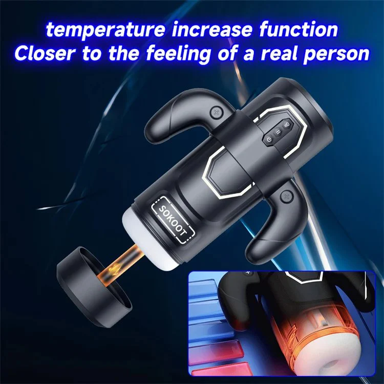 Heating Thrusting Telescopic Masturbators for Men Automatic Handles Sex Toys Vibrator