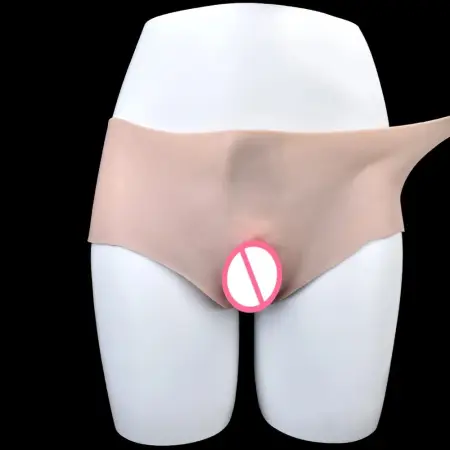 Vagina Boxer Briefs Silicone Underwear Panties Hip and Butt Enhancer for Crossdressing Transgender
