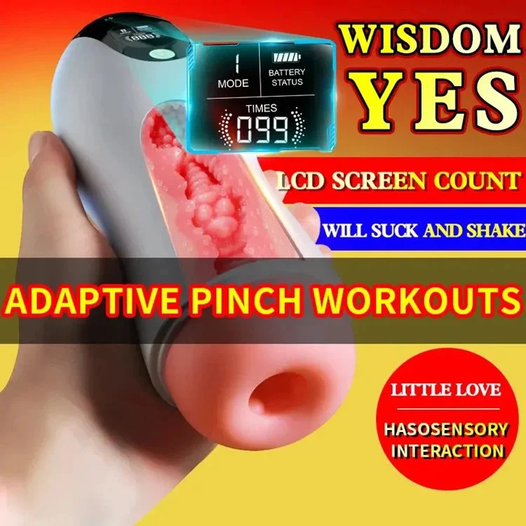 Electric LCD Display Male Masturbation Trainer Men Masturbation Cup