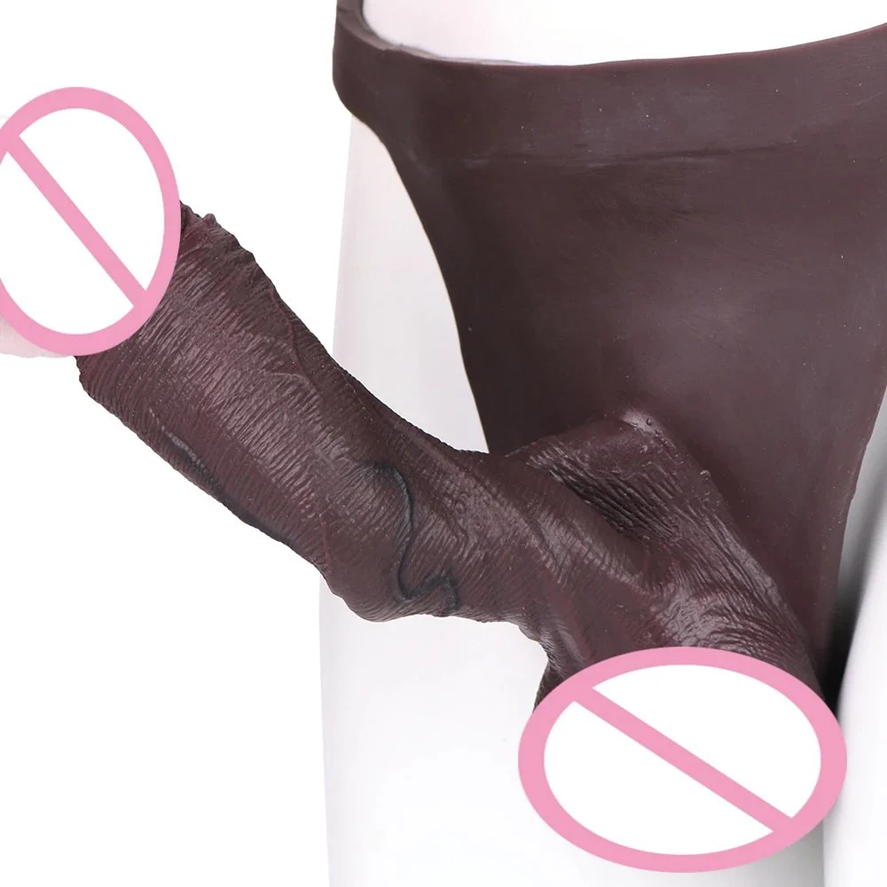 Triangle Soft Silicone Penis Pants for Men Realistic Wearable Dildo Underwear, Sexy Fitted Male Enhancement