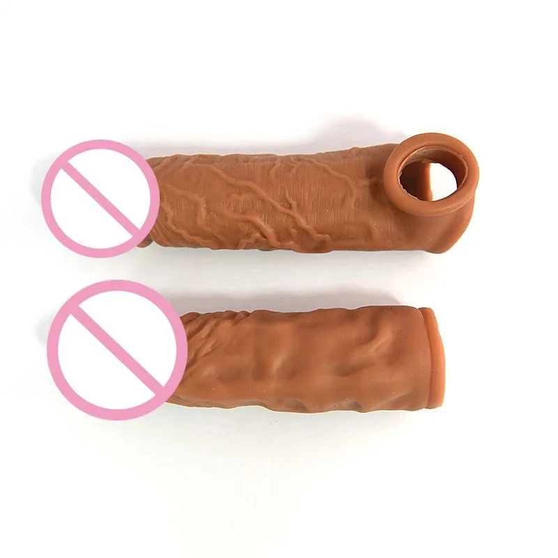 Penis Sleeve Enlargement Extender Silicone Dildo Cock Sleeve Condom Sex Toys for Men