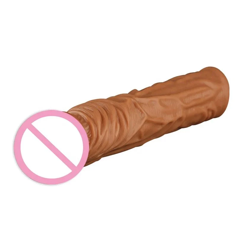 Penis Sleeve Enlargement Extender Silicone Dildo Cock Sleeve Condom Sex Toys for Men