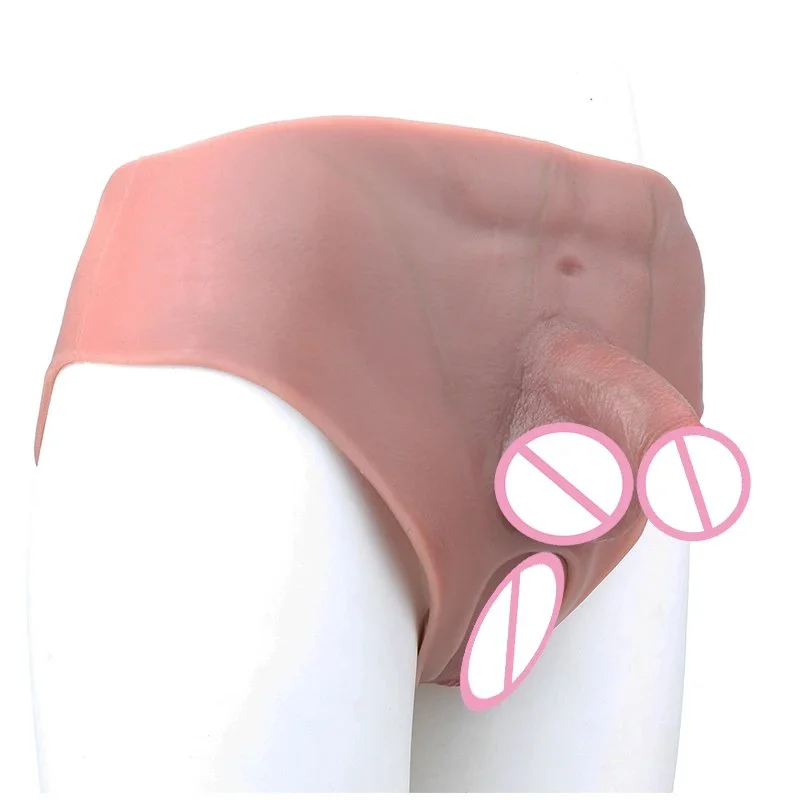 Wearable Dildo Panty Strap on Short Penis Pants With Ultra Realistic Abs Design for FTM Crossdresser Sex Toys