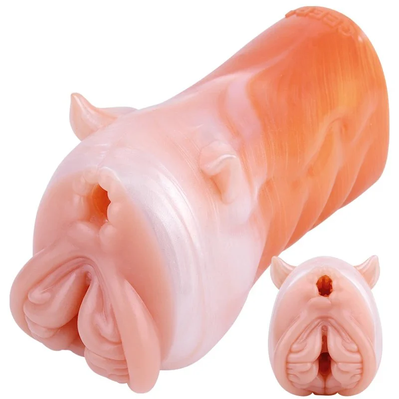 Fantasy Animal Rabbits Silicone Masturbator Penis Exerciser Realistic Vaginal Pocket Pussy Stroker Men Sex Toy