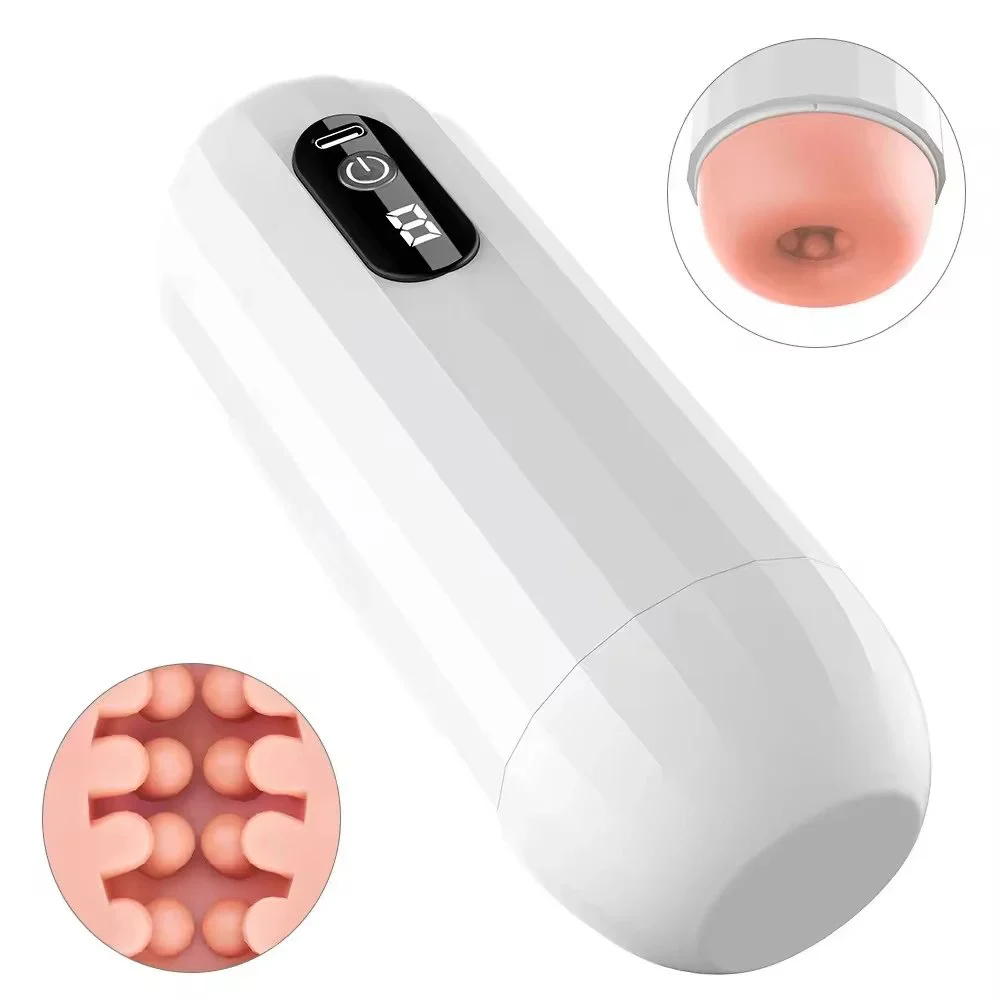 8 Frequency Automatic Male Massager Cup Real Sound Voice USB Rechargeable Vibrating Personal Care Device Hand-Free Wellness Tool