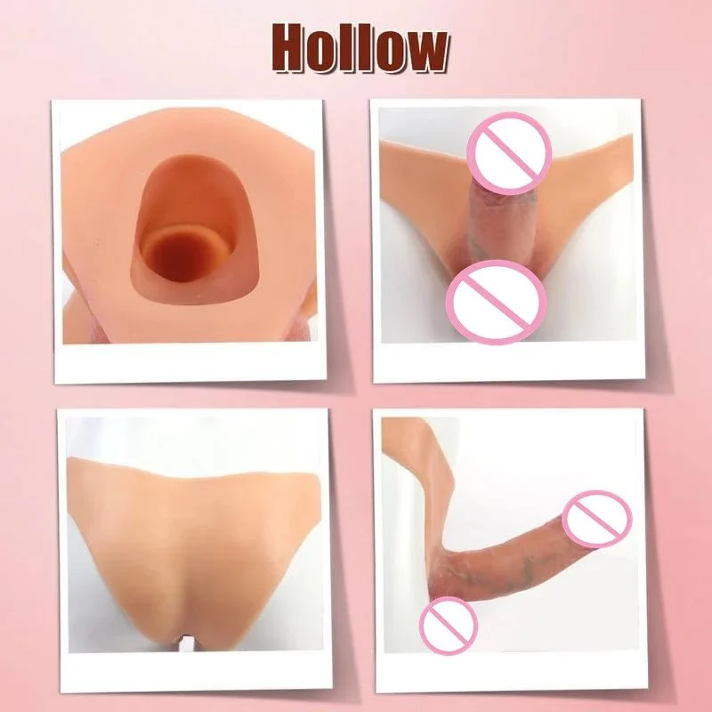 Ultra Elastic Realistic Hollow Penis Strap on Dildo Harness Sex Toys Lesbian Gay Silicone Wearable Dildo Panties
