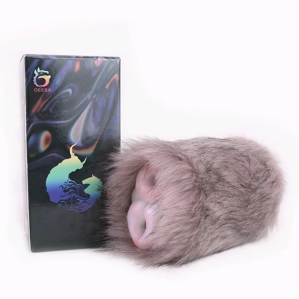 Fantasy Little Dark Rabbit Masturbation Cup Double Hole Soft Silicone Male Adult Sex Toys Plush Monster Pussy Pocket