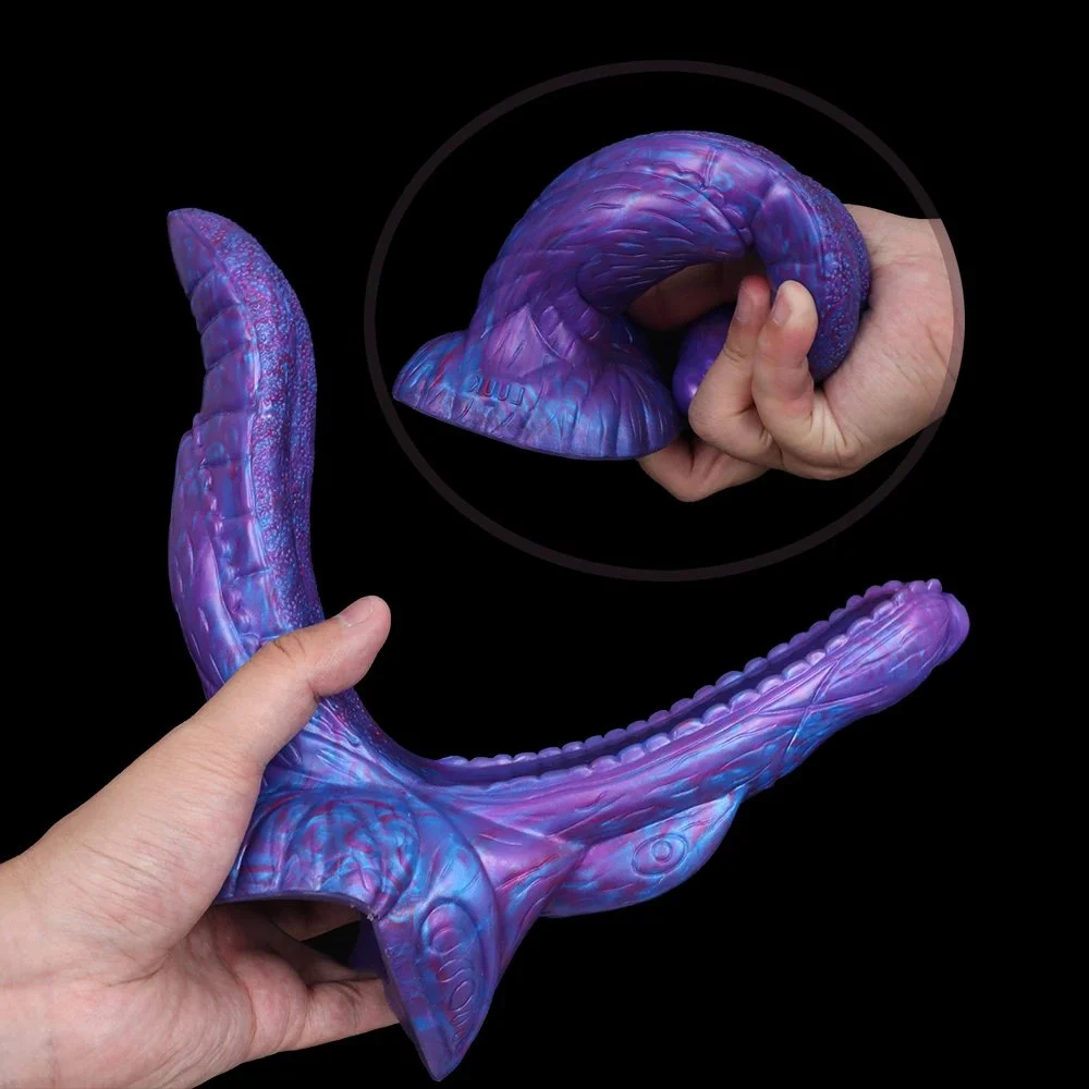 New Style Sex Toy Double Head Dildo Soft Silicone Flexible Monster Big Dildo for Gay Men Lesbian Women