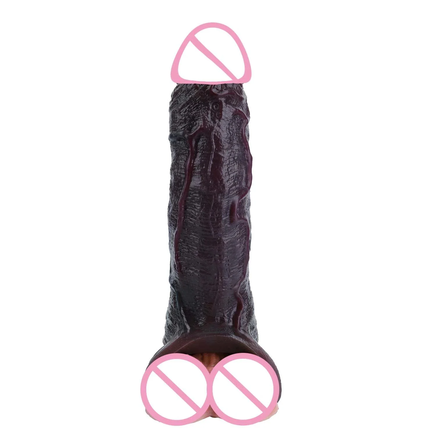 Distribution Lifelike Black Penis Sleeve With Vibration Function Flexible Male Cock Extender Couples Sex Toys
