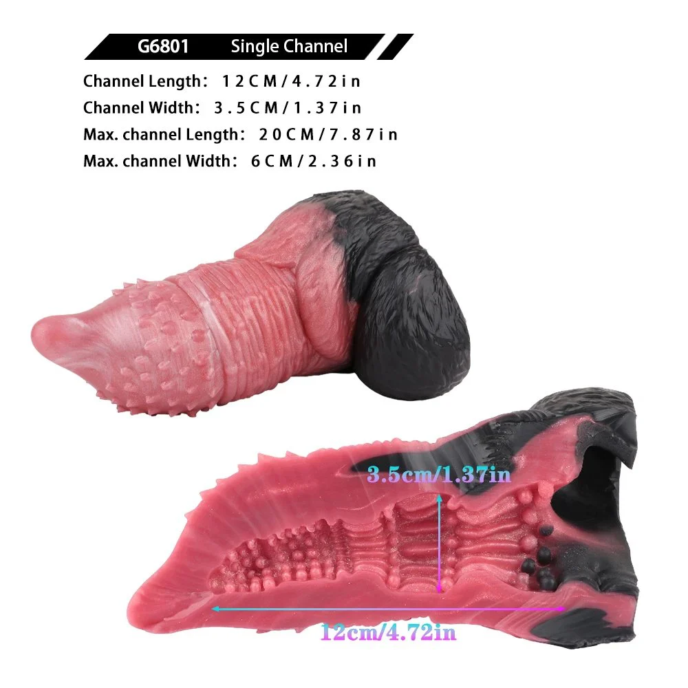 Fantasy Lifelike Tiger Penis Shape Masturbator Cup for Men Silicone Soft Masturbation Sleeve Pocket Pussy Stroker