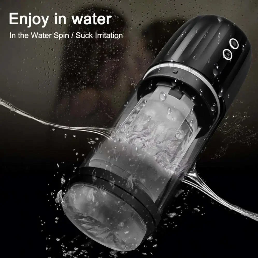 Automatic Adjustable Modes Man Masturbator TPE Vagina Simulation Cup Sucking Heating Features for Male Masturbation-Gelance
