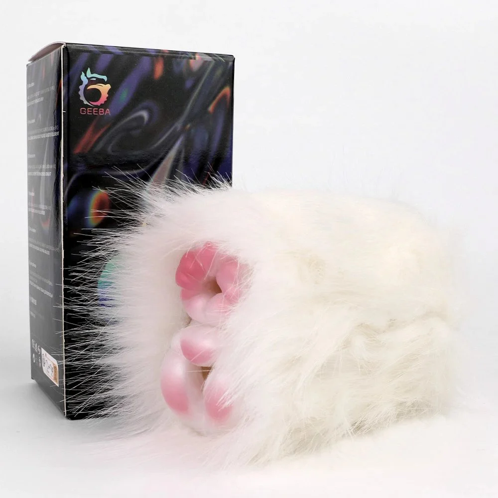 Fantasy Male Masturbation With Artificial Fur 3 in 1 Soft Silicone Sex Toys Animal Vagina Pocket Pussy All-access Channel