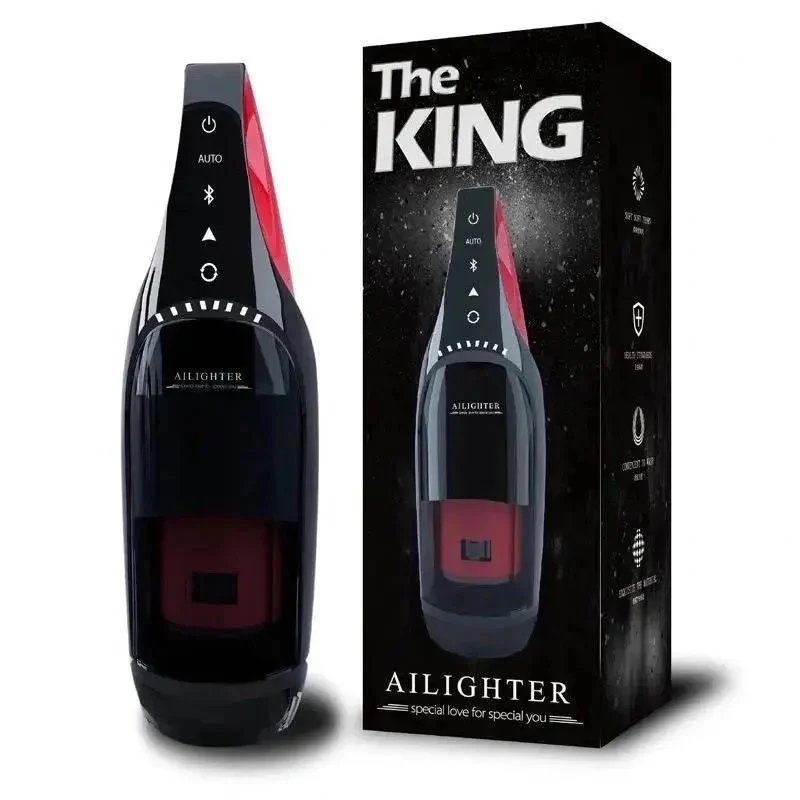 Automatic Telescopic Rotation Penis Massager with Vibration and Sucking Features Hands-Free Male Masturbator for Men