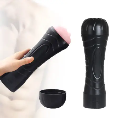 Male Masturbator Vibration Pocket Pussy Real Vagina Oral Masturbation Cup Flashlight Shape Man Adult Vagina Sex Toy for Men