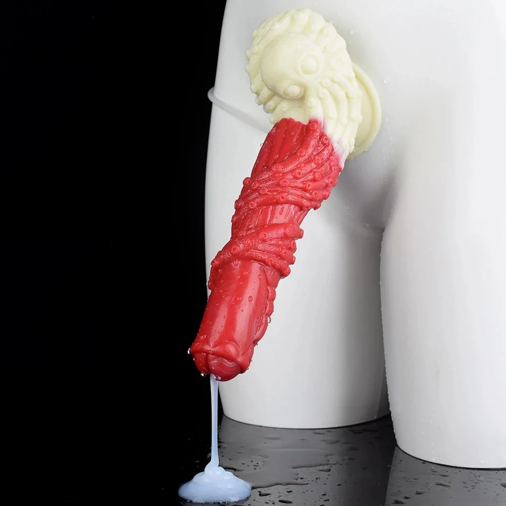 Squirting Fantasy Wolf Dildo Realistic Ejaculating Penis Squirting Masturbator for Male Female Sex Toy