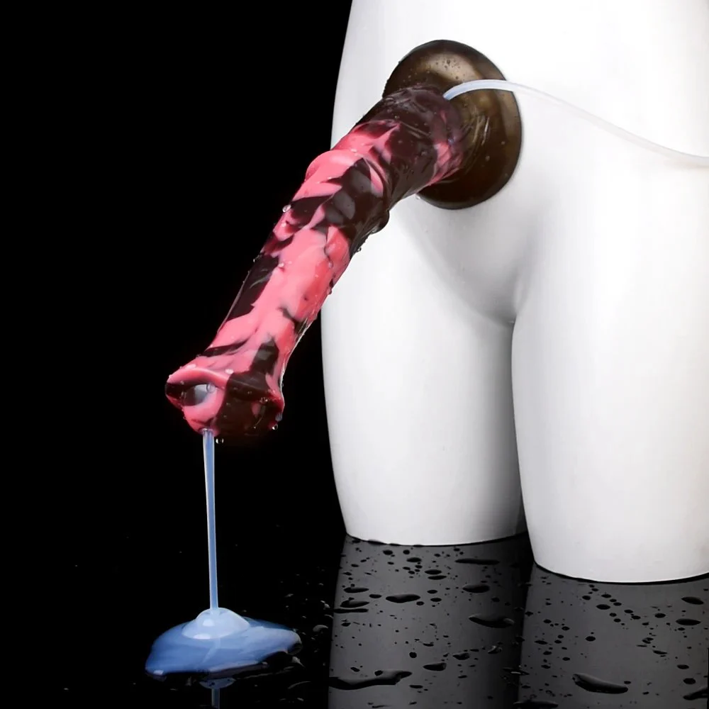 Squirting Horse Dildo Huge Realistic Horse Ejaculation Dildo Faak with Suction Cup Large Size Animal Women Vagina Anal Plug