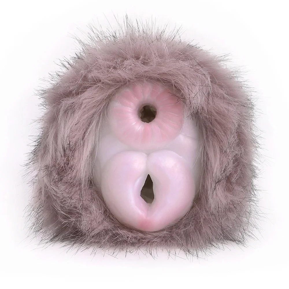 Fantasy Little Dark Rabbit Masturbation Cup Double Hole Soft Silicone Male Adult Sex Toys Plush Monster Pussy Pocket