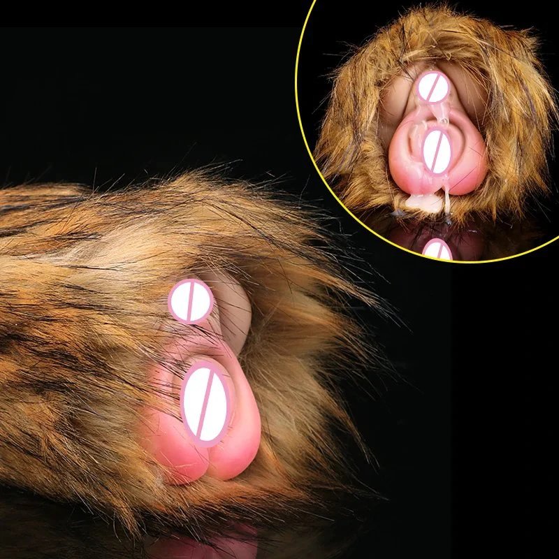 Fantasy tiger Cup Masturbating Sex Toy Soft Suction Cup Anal Sex Toy Realistic Skin Silicon Vagina for Men