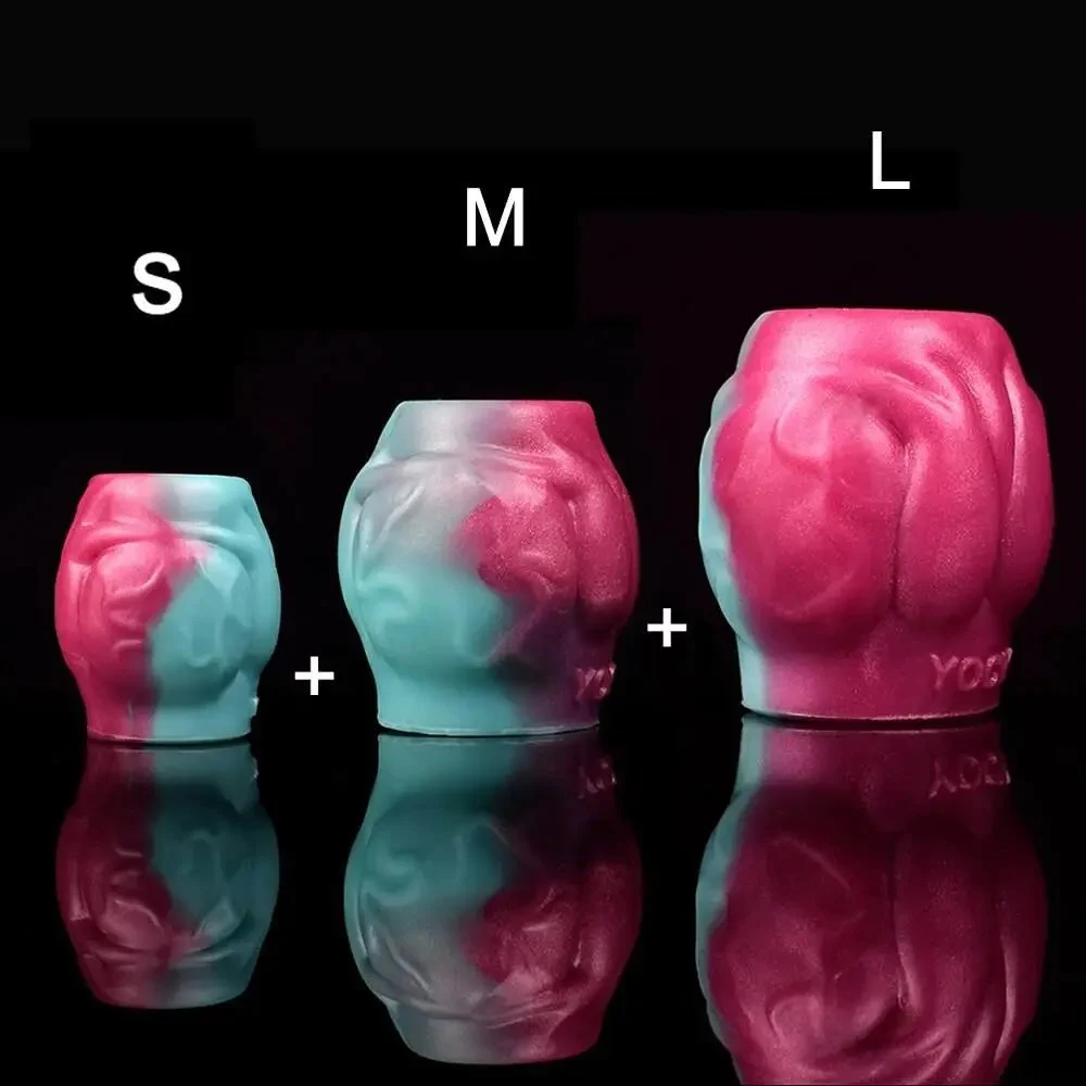 Dog Knot Ball Dildo Enhancement Sex Toys Cock Rings Removable Soft Silicone Penis Sleeve Stretch Vaginal Stimulation Male
