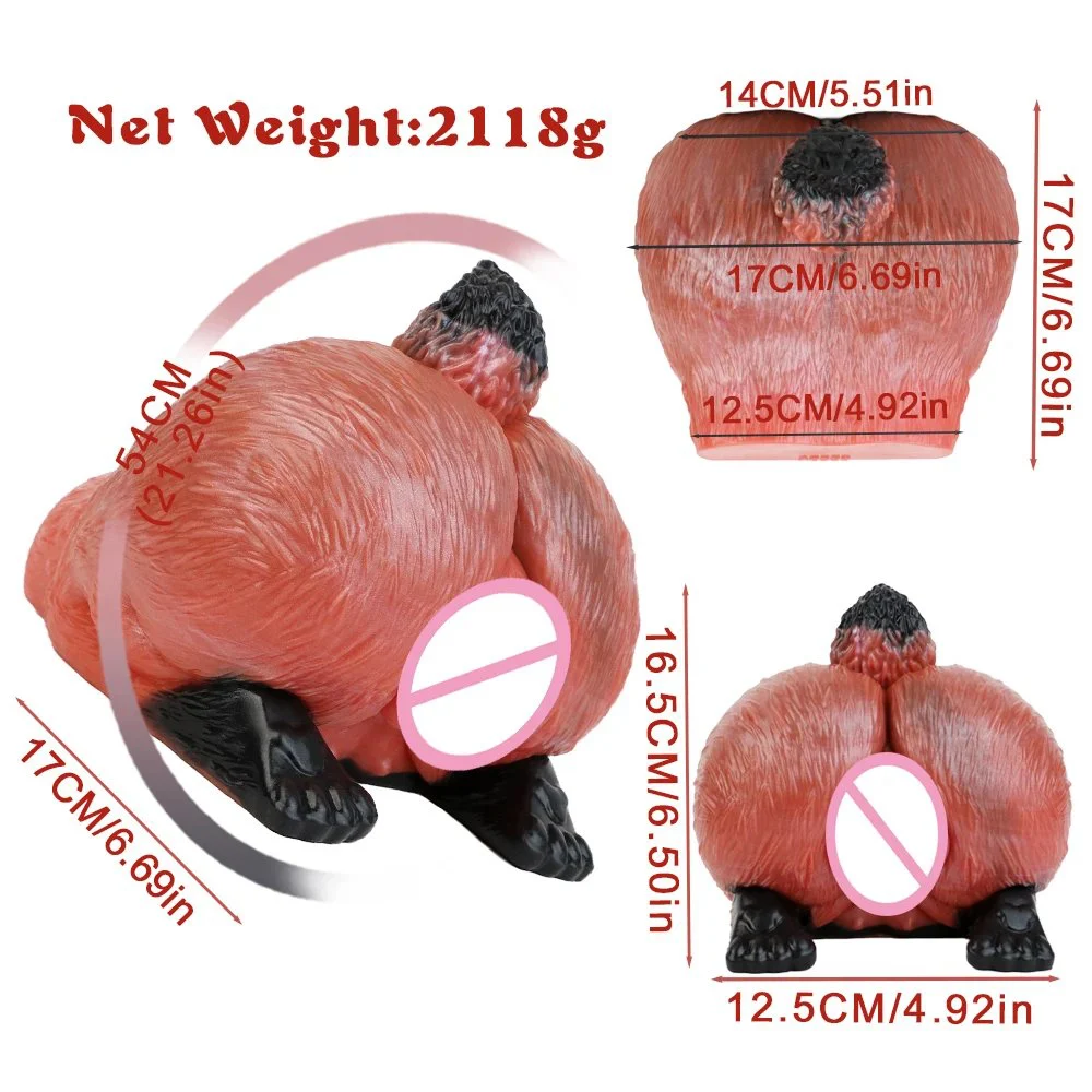 Fantasy fox Buttock Male Masturbator Big Size Masturbator Silicone Soft Vagina Fantasy Vagina Sex Toys for Men