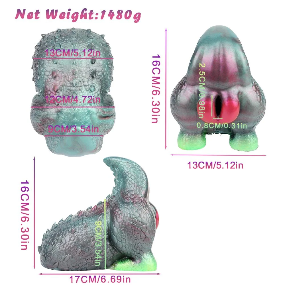 Fantasy Lizard Iridescent Lizard Queen Butt Mold Soft Silicone Masturbator Cup Male Masturbator Adult Toys
