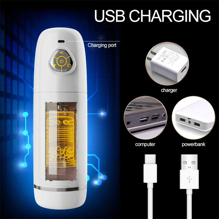 Aircraft Cup Sex Toys for Men Automatic Telescopic Rotation Male Flashlight Masturbation Cup With 4 Languages Voice