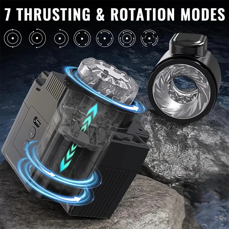 Full Automatic Telescopic Rotating Masturbation Cup With Heating Penis Trainer for Male Masturbation