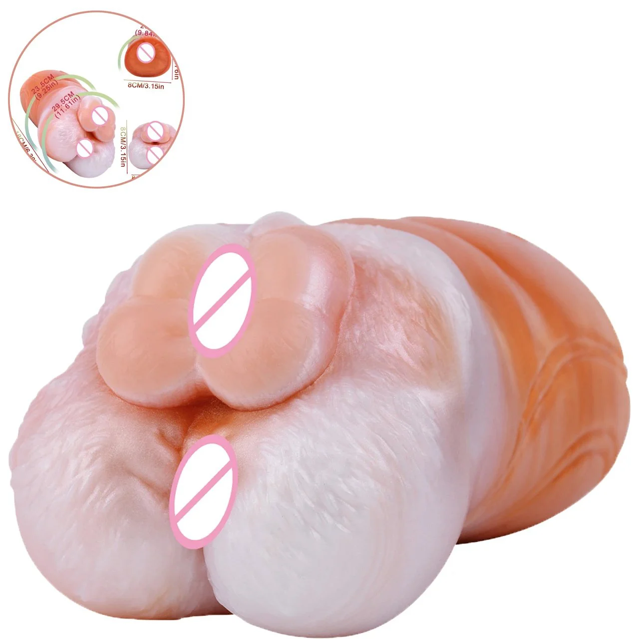 Animal Butt and Breast Style Masturbation Cup for Men Updated Design Body-Safe Material