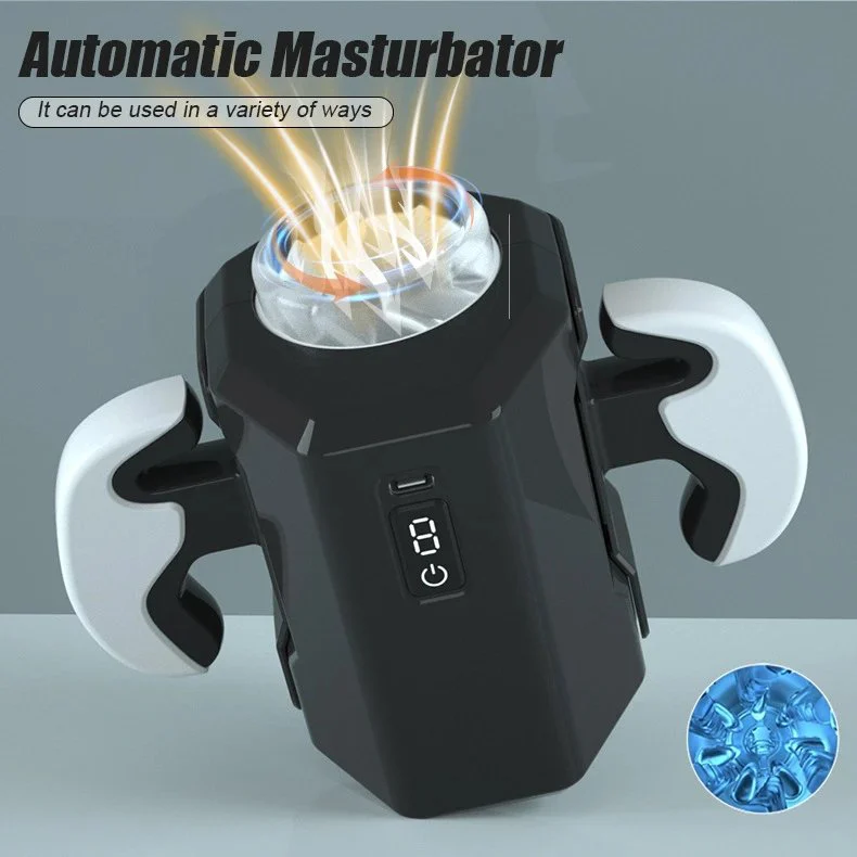 Male Stroker Machines Automatic Telescopic Rotating Sucking Masturbation Machine with Handles