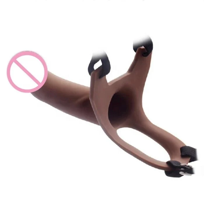 Strap-On Silicone Dildo Dong Soft Adult Sex Toy for Women Gay