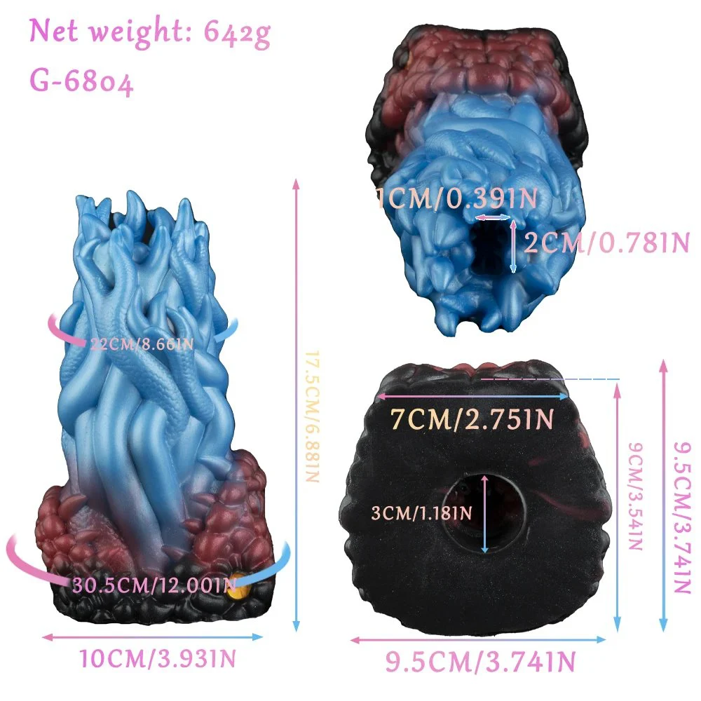 Animal Series Abyssal Python Tongue Male Manual Masturbator Single-Channel Silicone Fantasy Masturbator Realistic Experience