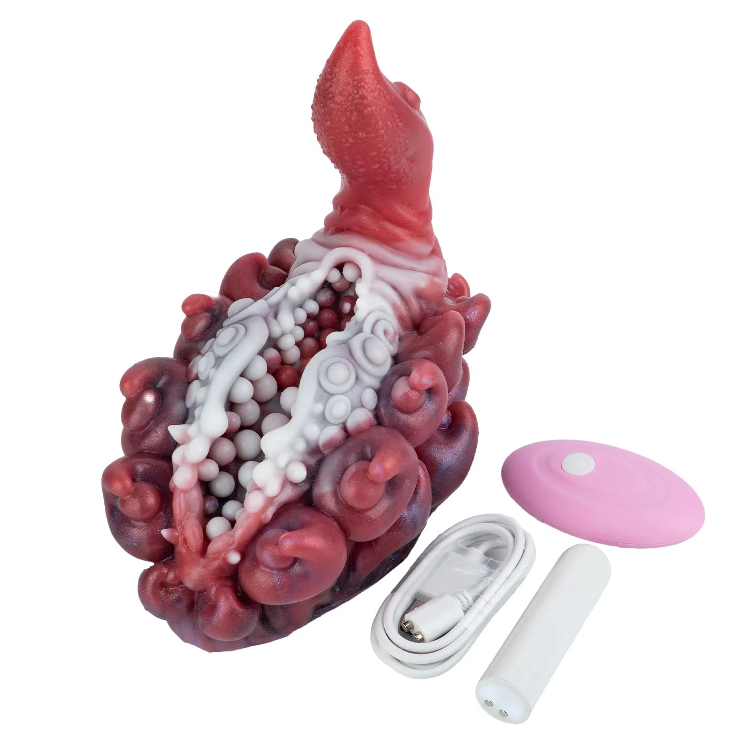 Alien Monster Male Masturbator with Long Tongue Fantasy Pocket Pussy 3D Textured Men Stroker Men's Grinder No Channel Toys