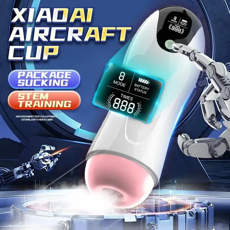 Electric LCD Display Male Masturbation Trainer Men Masturbation Cup