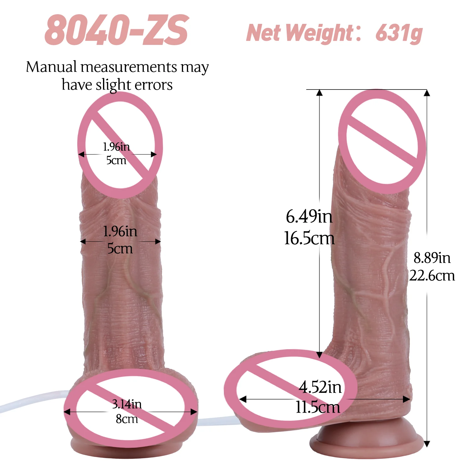 Suction Cup Dildo 2 Types of Restraint Straps Available Squirting Realistic Dildo Removable Surface Authentic Tactile Sensation