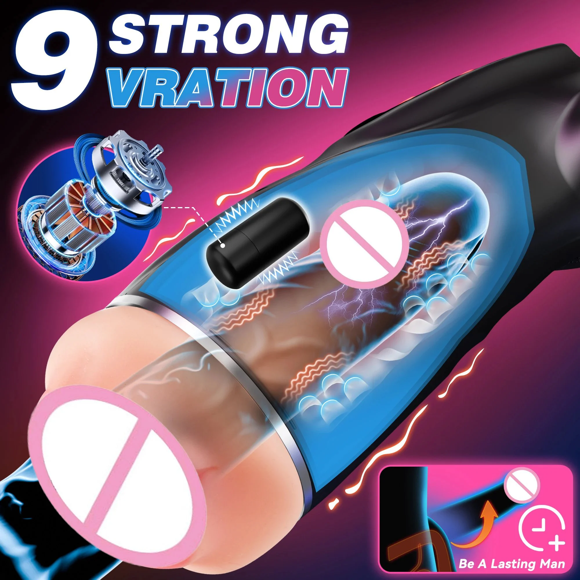 Fully Automatic Male Masturbator Aircraft Cup with Super Tight Vibrating & Stimulating Features APP Interactive Sex Toy