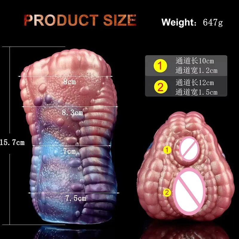 All Dual Channel Male Masturbator Soft Silicone Real Animal Vaginal and Anal Masturbation Doll Pocket Pussy Sex Toy for Men