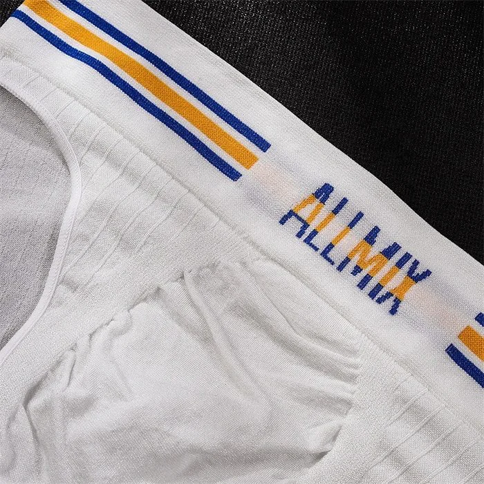 Men's Seamless Winter Boxer Briefs With Pouch Bag Colorful Waistband Underwear