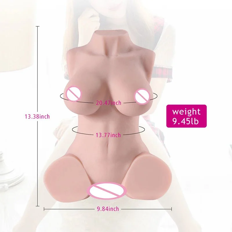 Fat Ass Real Vagina Full Silicone Skin Masturbator Half Body Adult Sex Toys for Men