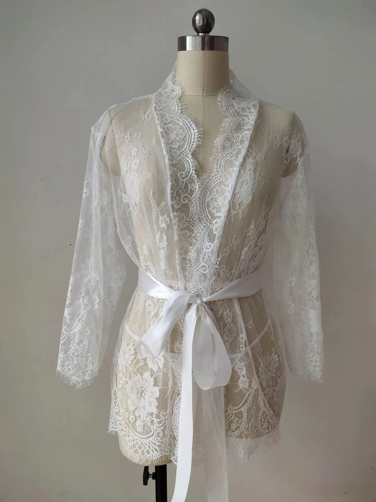 Lace Mesh Nightgown Sexy Sleepwear Lace Transparent Nightwear Plus Size Lingerie