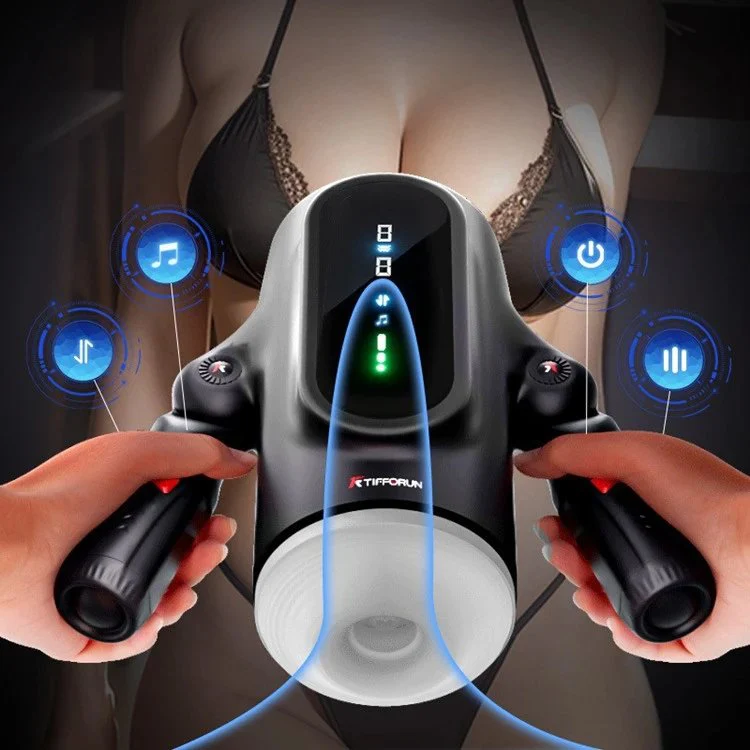 Fully Automatic Telescopic Male Masturbation Device Handles with Heating Penis Massage Machine for Men