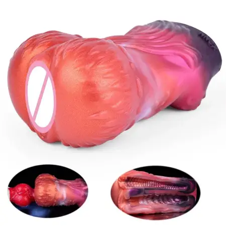 NNSX Lukas Fantasy Realistic Dog Vagina Pussy Pocket Male Masturbators Deep Throat Sex Toys Double Hole Fetish Sex Toys for Men
