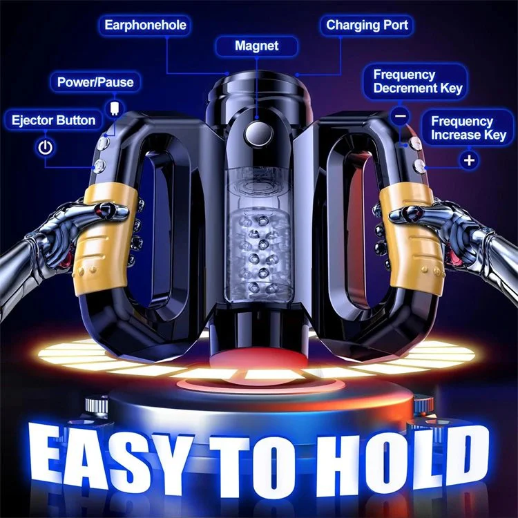 10 Modes Automatic Thrusting Rotation Masturbation Cup With Double Handles Stroker Sex Toys for Male