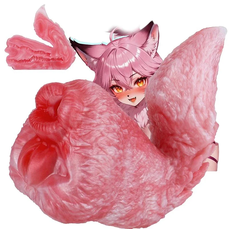 Pink Fox Fantasy Male Masturbator Adult Sex Toys Pocket Pussy Dolls Soft Butt with Vagina Anal Toys Custom Drop