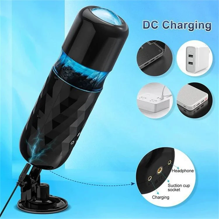 Automatic Telescopic Rotation Heating Masturbation Cup With Suction Cup Sex Toys for Men