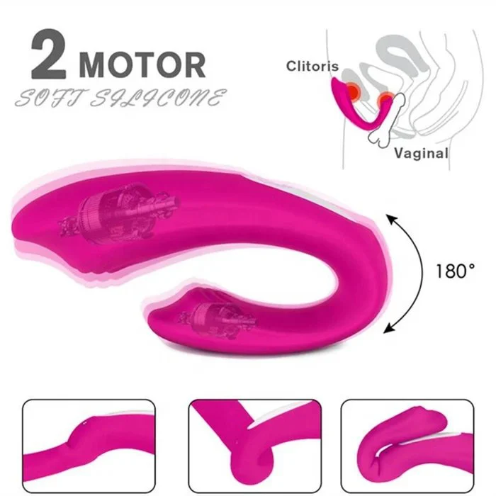 2 in 1 G-Spot Nipple Anal Clitoris Vibrator Flexible Adult Sex Toys for Clit Stimulator Panty Vibrator