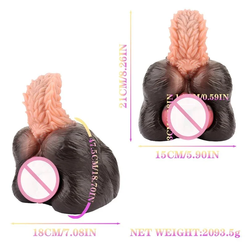 Big Butt Male Masturbator Realistic Vaginal, Pocket Pussy Ass Anal Sex Love Doll Fantasy Dog, Sex Toy for Men Masturbation