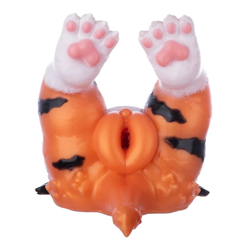 Fantasy Animal Tiger Butt Design Male Masturbator Single Channel Pussy Stroker for Men Soft Silicone Adult