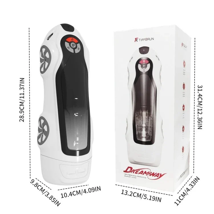 Electric with Thrusting Real Touch Male Masturbation Vagina Vibration Telescopic Masturbator for Men