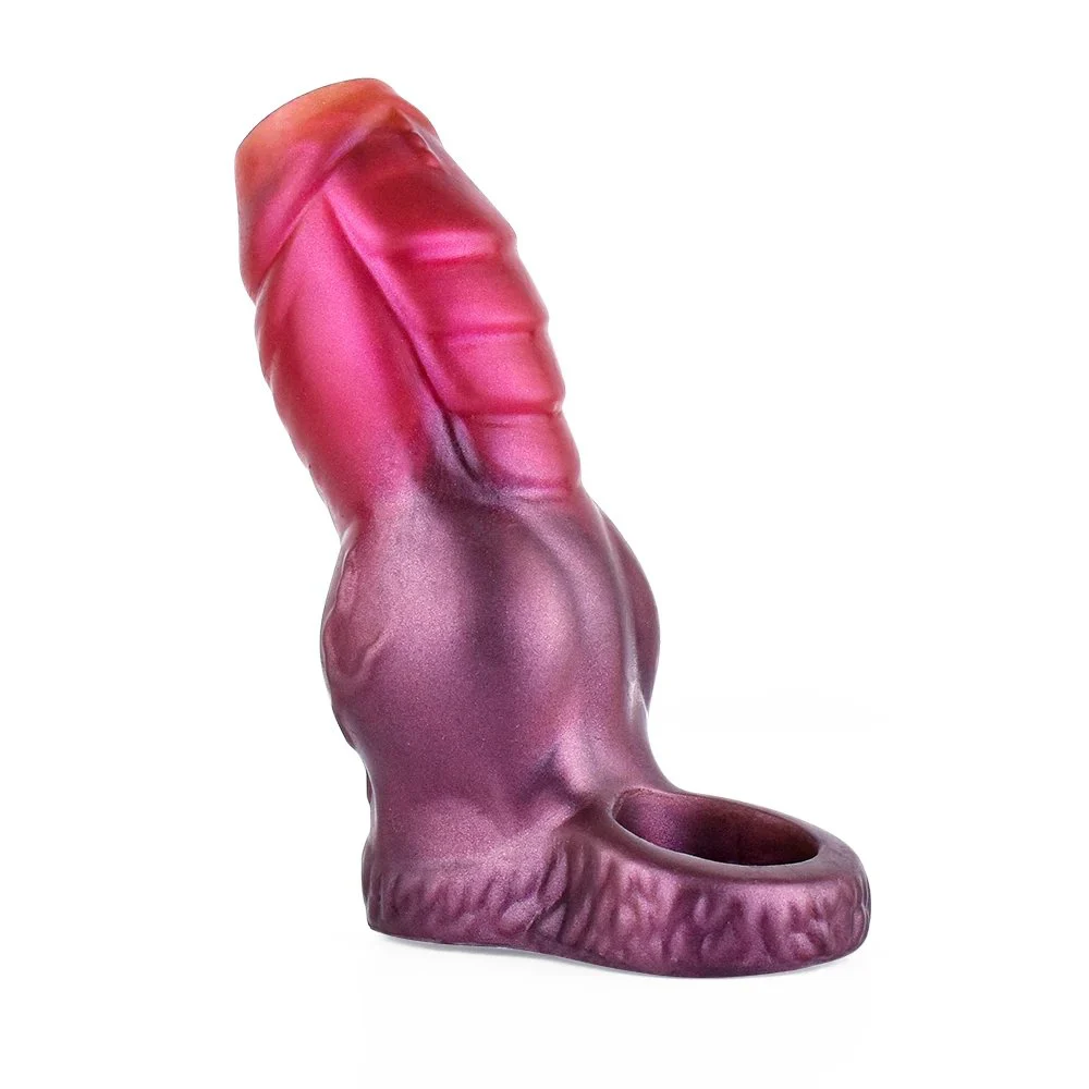 Elastic Penis Extension Sleeve Reusable Soft Delayed Ejaculation Condoms Half Penis Enlargement Sleeve Adult Sex Toys for Men